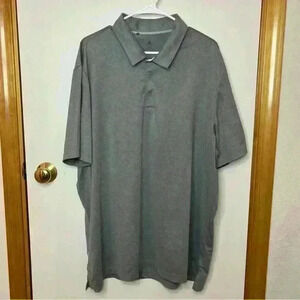 Adidas Polo Men 2XL Gray Stretch Outdoor Golf Short Sleeve Performance‎ Casual